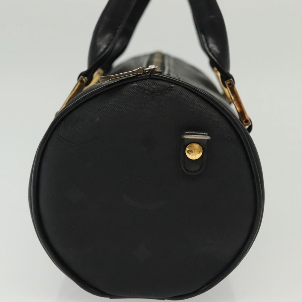 MCM Vicetos Logogram Hand Bag PVC Black Gold Auth bs28959 - Picture 4 of 16